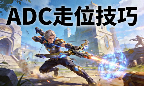 ADC走位技巧微课封面，展示射手英雄操作画面